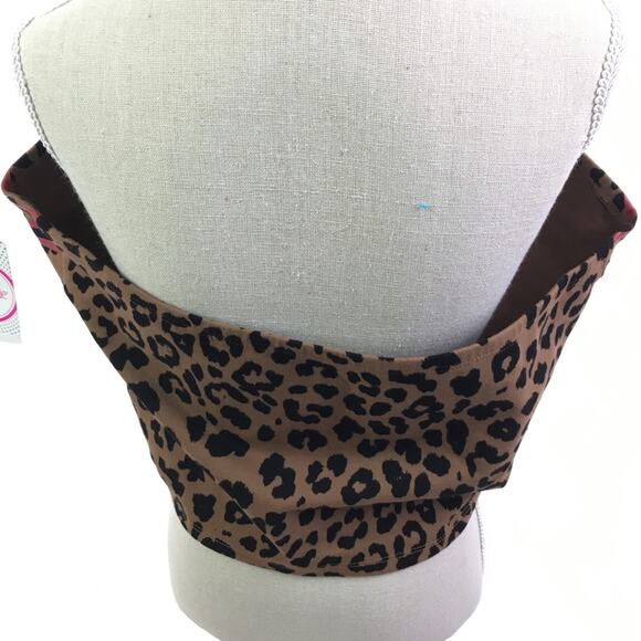 Flirtitude Active Crop Top Chocolate Leopard XL - Picture 6 of 11